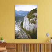 Het "Chief" Arial-Uitzicht in Squamish Canvas Afdruk (Insitu (Woonkamer))
