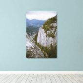 Het "Chief" Arial-Uitzicht in Squamish Canvas Afdruk (Insitu (Houten vloer))