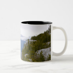 Het "Chief" Arial-Uitzicht in Squamish Tweekleurige Koffiemok