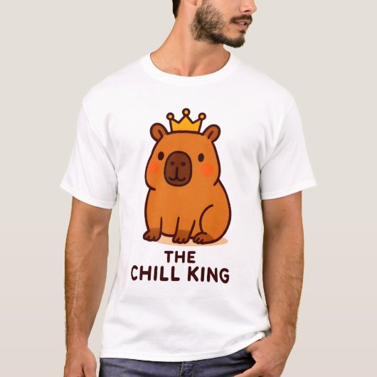 Het Chill King Heren Basic T-Shirt (Voorkant)