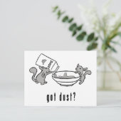 Het chinchilla Geworden Briefkaart van het Stof (Staand voorkant)