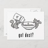 Het chinchilla Geworden Briefkaart van het Stof (Voorkant / Achterkant)