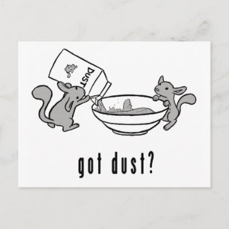 Het chinchilla Geworden Briefkaart van het Stof