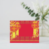 Het Chinese Briefkaart van het Nieuwjaar (Staand voorkant)