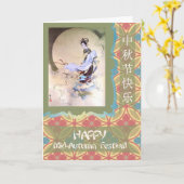 Het Chinese Festival van de medio-Herfst, de Godin Kaart (Gele Bloem)