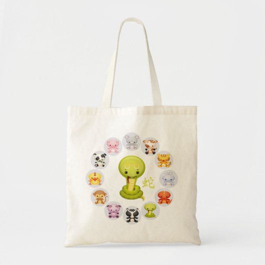 Het Chinese Jaar van de Dierenriem van de Slang Tote Bag (Voorkant)