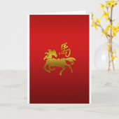 Het Chinese Paard van de Dierenriem Kaart (Gele Bloem)