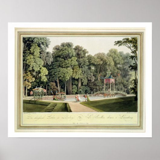 Het Chinese paviljoen in de tuinen van Laxenburg,  Poster (Voorkant)