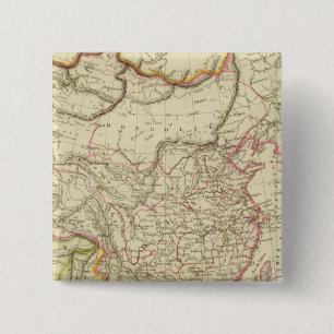 Het Chinese Rijk en Japan Vierkante Button 5,1 Cm