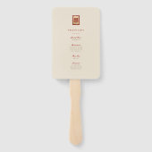 Het Chinese Weddenschap Programma van de Rechthoek Handwaaier (Achterkant)
