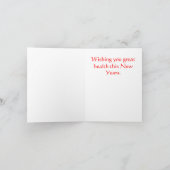 Het Chinese Wenskaart van het Nieuwjaar Feestdagen Kaart (Binnen)