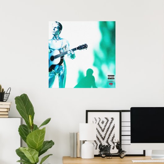 Het Chip van het Nabuurschap Chrome het Monotones  Poster (Thuiskantoor)