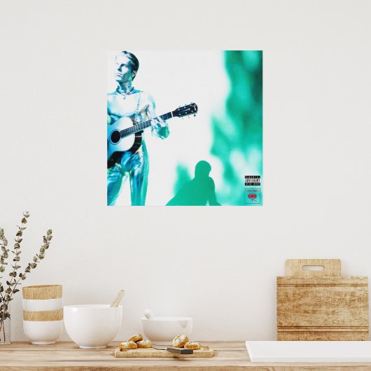 Het Chip van het Nabuurschap Chrome het Monotones  Poster (Keuken)