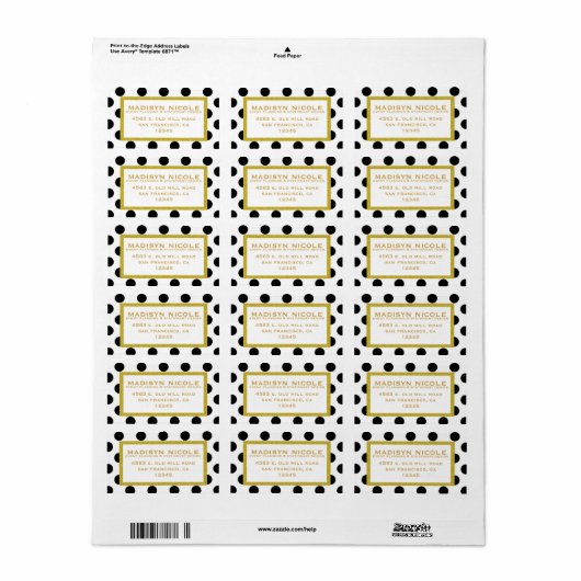 HET CHLOE BUSINESS LABEL (Full Sheet)