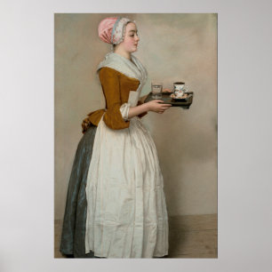 Het chocolade-meisje van Jean-Étienne Liotard Poster