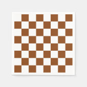 Het chocoladebruine en Witte Patroon van de Raad Servet (Voorkant)