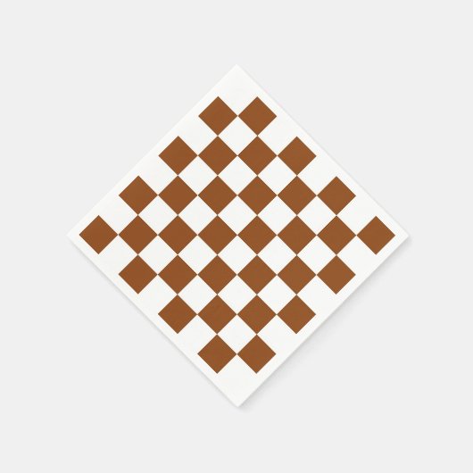 Het chocoladebruine en Witte Patroon van de Raad Servet (Hoek)