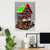 Het chocoladehuis | AI Art Poster (Thuiskantoor)