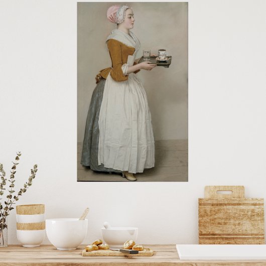 Het Chocolademeisje Jean-Etienne Liotard Poster (Keuken)