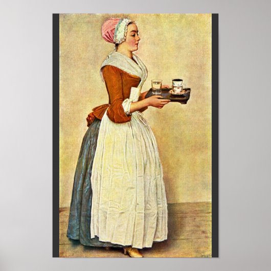 Het Chocolademeisje (Miss Baldauf), van Liotard Je Poster (Voorkant)
