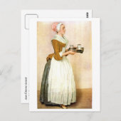 Het Chocolademeisje, mooi kunstschilderij Briefkaart (Voorkant / Achterkant)