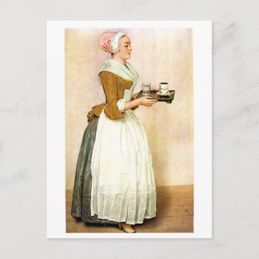 Het Chocolademeisje, mooi kunstschilderij Briefkaart (Voorkant)