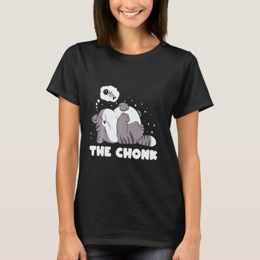 Het Chonk Lazy Cat Funny Meme T-shirt (Voorkant)