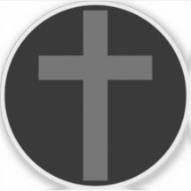 Het Christelijk Kruis (grijs op zwart)