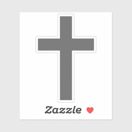 Het Christelijk Kruis (grijs) Sticker (Vel)