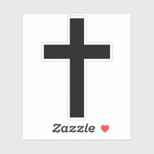Het Christelijk Kruis (zwart) Sticker (Vel)