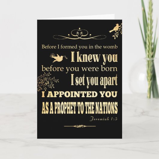 Het Christelijke Bijbelse Vers van de Bijbel - 1:5 Feestdagen Kaart (Voorkant)