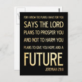 Het Christelijke Bijbelse Vers van de Bijbel - Briefkaart (Voorkant / Achterkant)