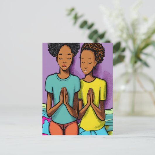 Het Christelijke Briefkaart van de Zwarte Kunst va (Staand voorkant)