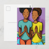 Het Christelijke Briefkaart van de Zwarte Kunst va (Voorkant / Achterkant)