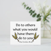 Het Christelijke cadeauitem Golden Rule Briefkaart (Staand voorkant)
