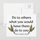 Het Christelijke cadeauitem Golden Rule Briefkaart (Voorkant / Achterkant)