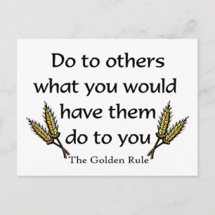 Het Christelijke cadeauitem Golden Rule Briefkaart