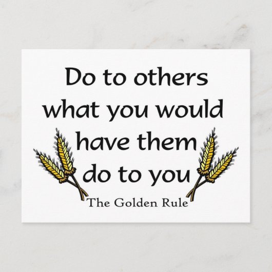 Het Christelijke cadeauitem Golden Rule Briefkaart (Voorkant)