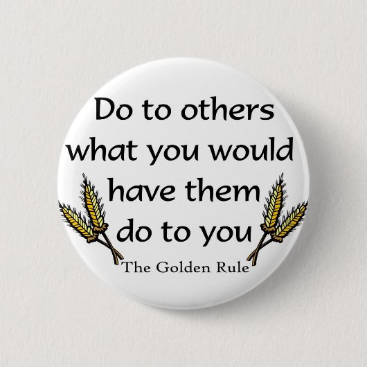 Het Christelijke cadeauitem Golden Rule Ronde Button 5,7 Cm (Voorkant)