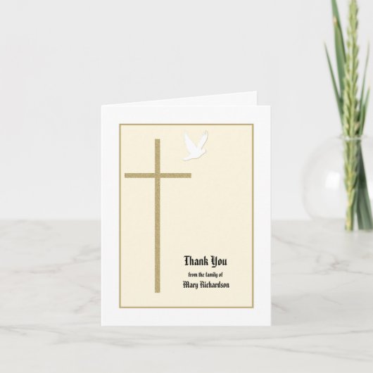 Het Christelijke Gedenkteken dankt u nota neemt Bedankkaart (Voorkant)