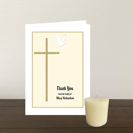 Het Christelijke Gedenkteken dankt u nota neemt Bedankkaart