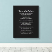 Het Christelijke geloof van de Lord's Prayer Canvas Afdruk (Insitu (Houten vloer))
