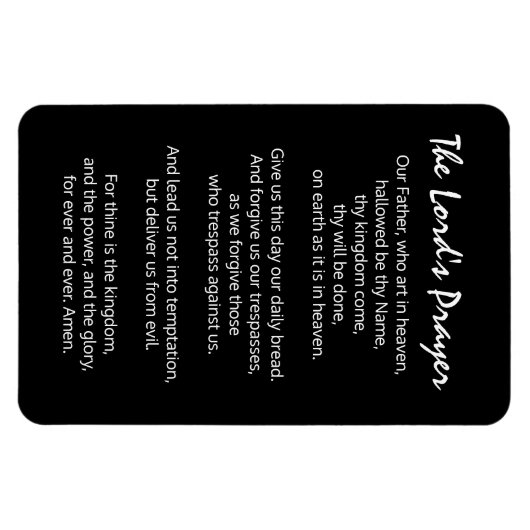 Het Christelijke geloof van de Lord's Prayer Magneet (Horizontaal)