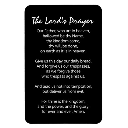 Het Christelijke geloof van de Lord's Prayer Magneet (Verticaal)
