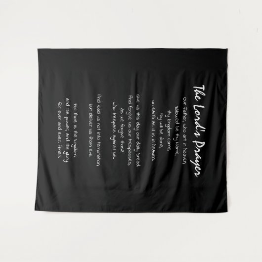 Het Christelijke geloof van de Lord's Prayer Wandkleed (Voorkant (horizontaal))