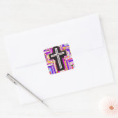Het Christelijke Kruis Vierkante Sticker (Envelop)