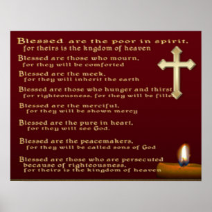 Het Christelijke poster van gelukzaligheden