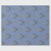 Het Christelijke symbool voor vissen. Cadeaupapier (Vlak)