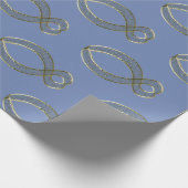 Het Christelijke symbool voor vissen. Cadeaupapier (Hoek)