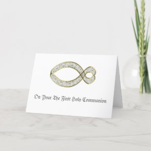 Het Christelijke symbool voor vissen. Feestdagen Kaart